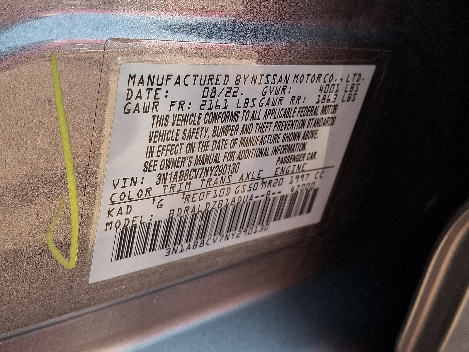 2022 Nissan Sentra SV Xtronic CVT
