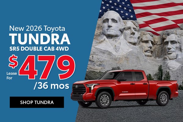2026 Toyota Tundra SR5 4WD — $479/mo for 36 months